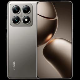 Xiaomi 14T Pro 5G prateado, 12 GB/512 GB, usado em excelente estado; tela grande com furo central e módulo traseiro com quatro câmeras Leica elegantes