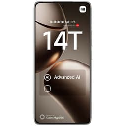 Xiaomi 14T Pro 5G 12 GB/512 GB Prateado, Usado em Excelente Estado. Tela ampla com furo central, bordas finas, interface Xiaomi HyperOS e destaque AI