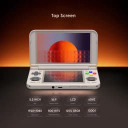 Consola portátil Retroid Pocket Duo Lite 4GB/64GB Dois ecrãs dobráveis - LCD 5,5" 1080p aberto com controlos