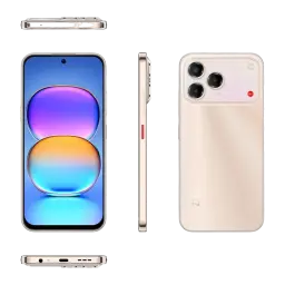 ZTE Blade V80 Pro 8GB/256GB Dorado 6,75 pulgadas IPS 120Hz 108MP IP64 - frontal con pantalla IPS, lateral
