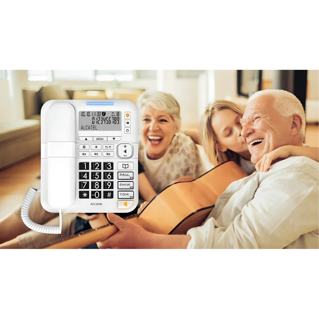 Alcatel TMAX 70 Blanc | Téléphone fixe grandes touches