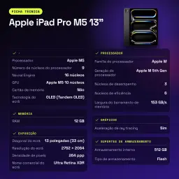 Apple iPad Pro M5 512GB Noir