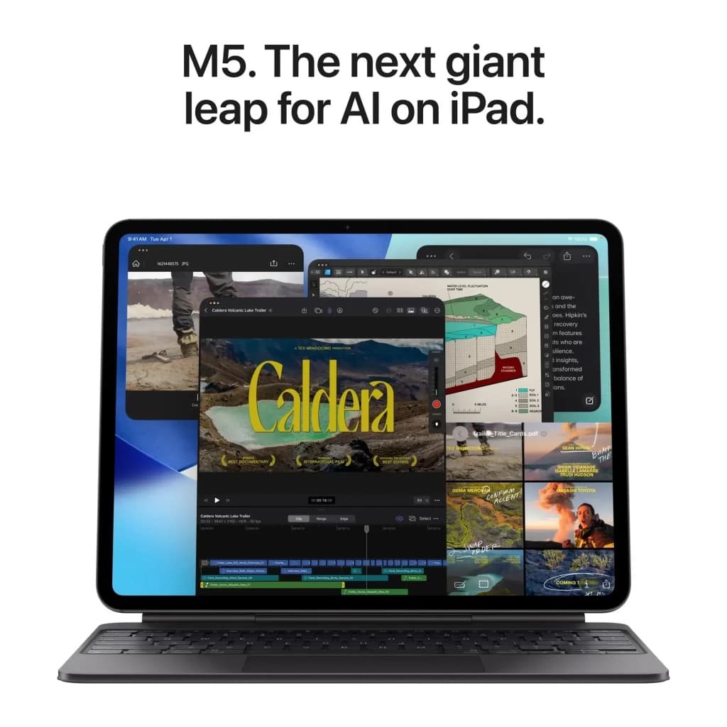 Apple iPad Pro M5 13 pouces 512 Go Noir OLED 120Hz 5G - écran avec montage vidéo et Magic Keyboard attaché