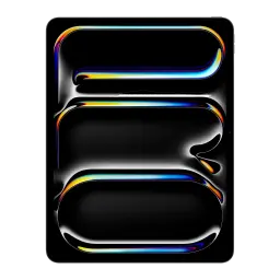 Apple iPad Pro M5 13 pouces 512 Go Noir OLED 120Hz 5G - reflet irisé sur dalle OLED noire avec reflets