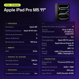 Apple iPad Pro M5 256GB Noir