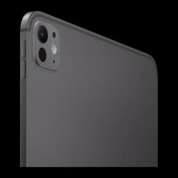 Apple iPad Pro M5 11 pouces 256 Go Noir OLED 120Hz - module caméras et finition mate en angle