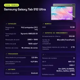 Samsung Galaxy Tab S12 Ultra 12Go/512Go Gris S Pen inclus 14,6 pouces Dynamic AMOLED 2X 11600mAh - Bluetooth 6
