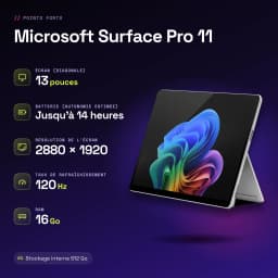 Tablet Microsoft Surface Pro 11 16GB/512GB 13 polegadas Intel Core Ultra 5 236V SSD Platina - características, 8 MB