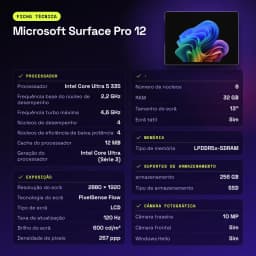 Microsoft Surface Pro 12 32GB/256GB Platino