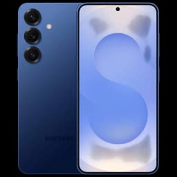 Samsung Galaxy S25 5G azul marino con pantalla 6,2 pulgadas AMOLED 120Hz, triple cámara trasera, frontal perforada centrada, acabado premium Clase A