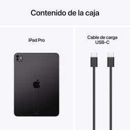 Apple iPad Pro 11 pouces M5 Wi-Fi + Cellular 512Go Noir OLED 120Hz 5G + LTE - dos avec module caméras et câble