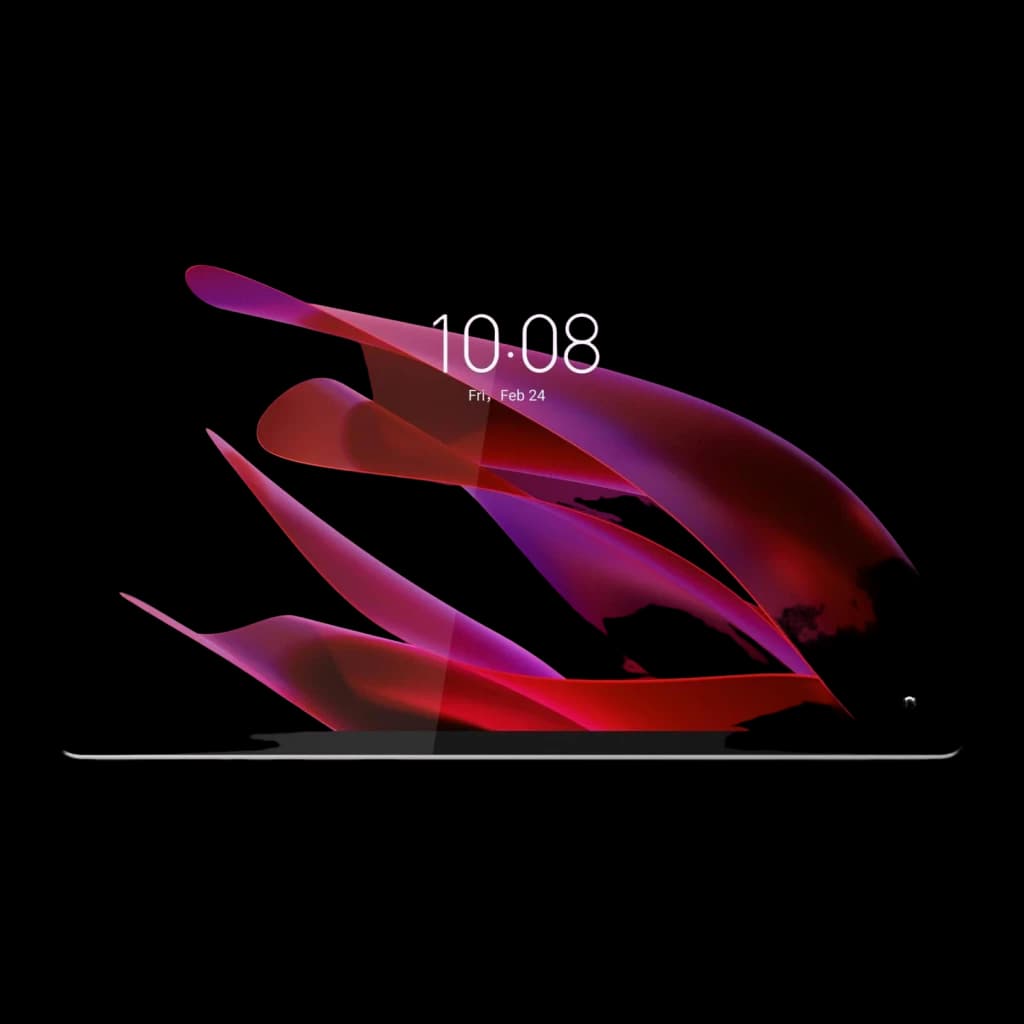 Lenovo Yoga Tab 11,1 pouces Wi-Fi 12Go/256Go Blanc Snapdragon 8 Gen 3 8860mAh - vue de face en paysage avec écran