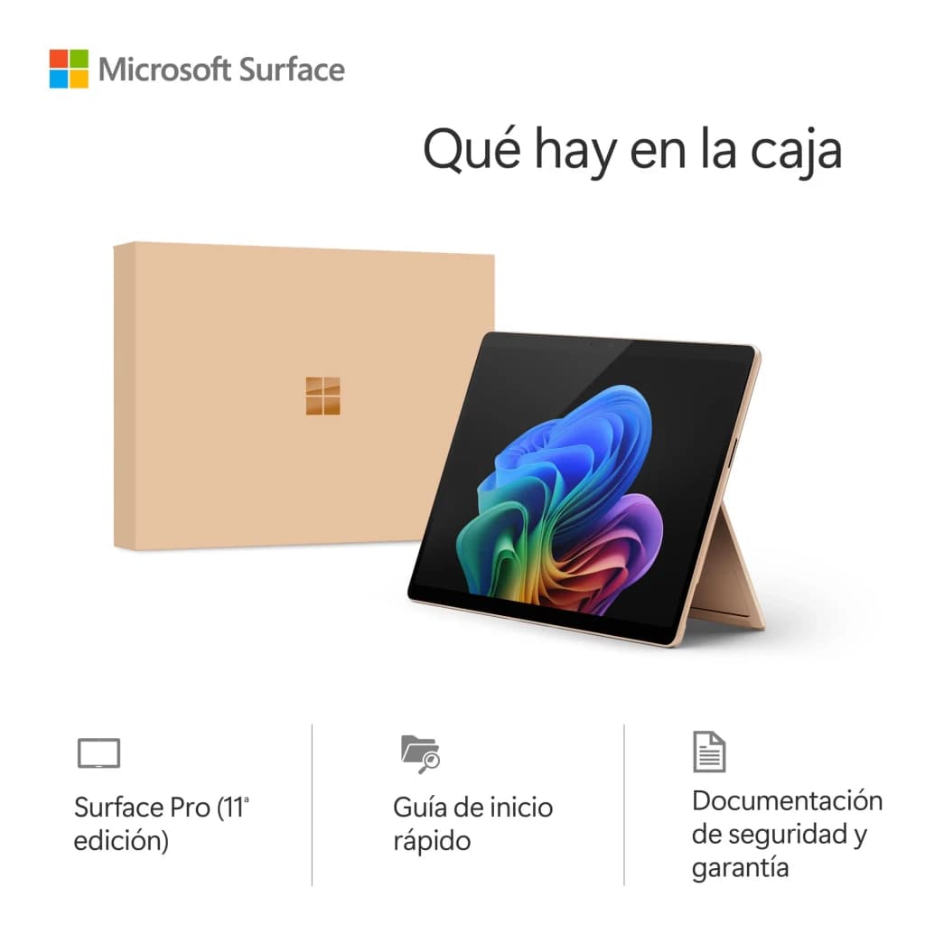 Microsoft Surface Pro 11 Copilot+ PC Snapdragon X Elite 13 polegadas 16GB/512GB Areia PixelSense Flow 120Hz - 42 MB