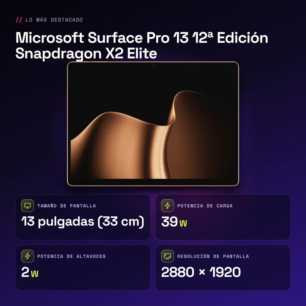 Microsoft Surface Pro 16GB/1000GB Dourado - características