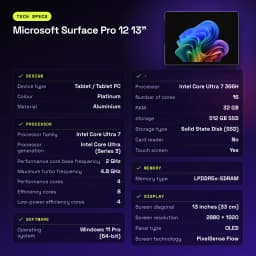 Tablet 2 en 1 platino con pantalla OLED táctil 13 pulgadas 2880x1920, biseles delgados y teclado desmontable; delgada, premium y enfocada en productividad