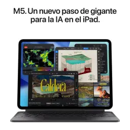 Apple iPad Pro 13 pouces M5 2To Wi-Fi Nanotexture Noir OLED 120Hz ProMotion - écran multitâche avec Magic Keyboard
