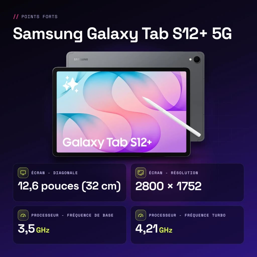 Samsung Galaxy Tab S12+ 5G 12GB/256GB Cinzento S Pen incluída 12,6 polegadas Dynamic AMOLED 2X 10600mAh - WiFi 6E