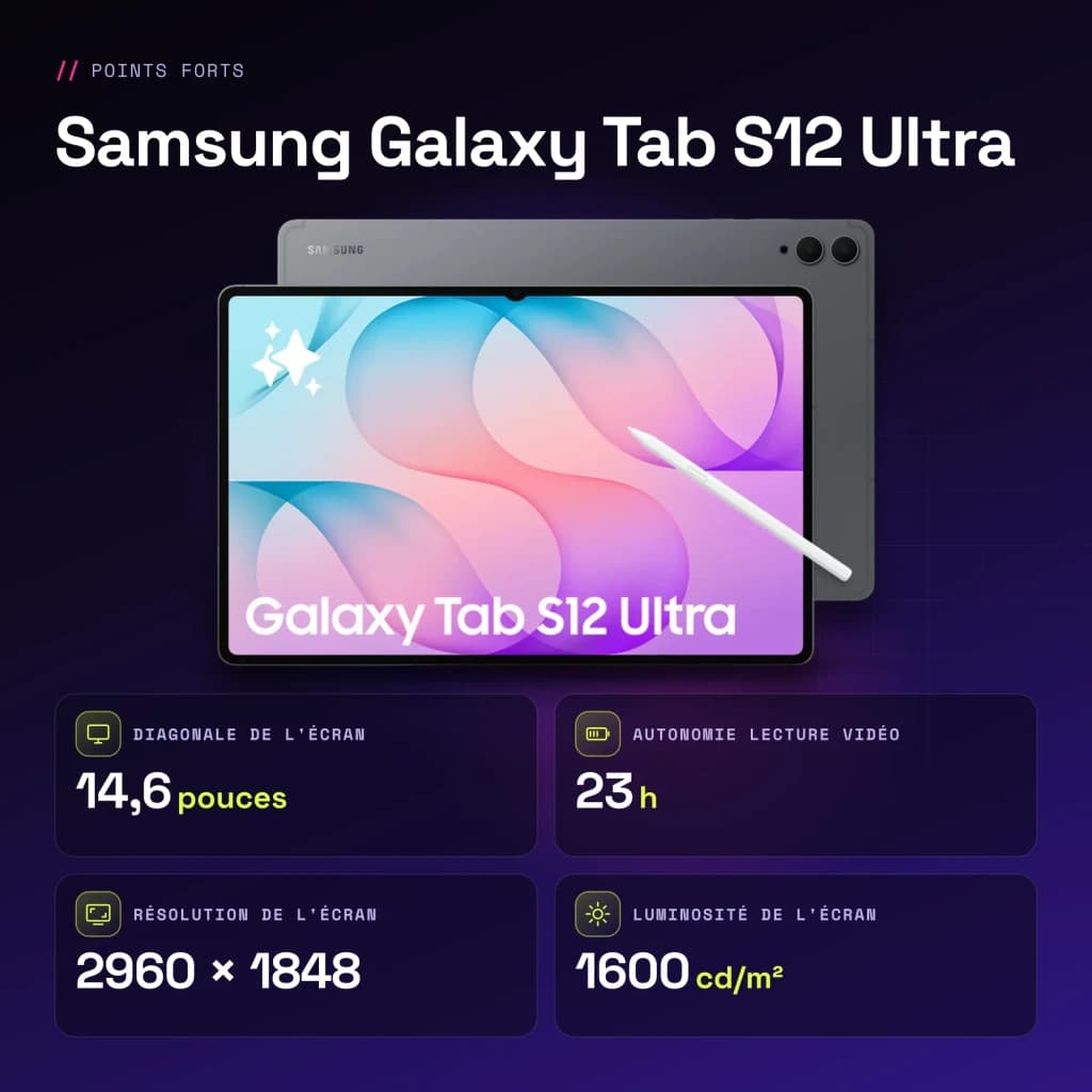 Samsung Galaxy Tab S12 Ultra 12GB/256GB Cinzento S Pen 14,6 polegadas Dynamic AMOLED 2X 11600mAh - características, 256 GB