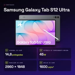 Samsung Galaxy Tab S12 Ultra 12GB/256GB Cinzento S Pen 14,6 polegadas Dynamic AMOLED 2X 11600mAh - características, 226,9 GB