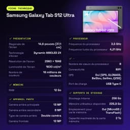 Samsung Galaxy Tab S12 Ultra 12GB/256GB Cinzento S Pen 14,6 polegadas Dynamic AMOLED 2X 11600mAh - características, 8 MP