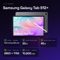 Samsung Galaxy Tab S12+ 12GB/256GB Gris S Pen incluido 12,6 pulgadas Dynamic AMOLED 2X 10600mAh - características, 226,2 GB
