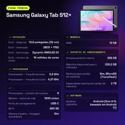 Samsung Galaxy Tab S12+ 12GB/256GB Gris S Pen incluido 12,6 pulgadas Dynamic AMOLED 2X 10600mAh - características, WiFi 6E