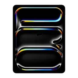 Apple iPad Pro 13 pouces M5 512Go Wi-Fi Noir OLED 120Hz USB-C - écran OLED avec reflets irisés sur fond noir