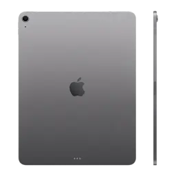 Apple iPad Air M4 13 pouces 128 Go Gris Sidéral 5G - logo Apple, caméra arrière et finesse du châssis