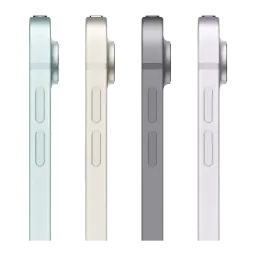 Apple iPad Air M4 13 pouces 128 Go Gris Sidéral 5G - quatre coloris de profil avec boutons et caméra arrière