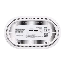 Routeur ZTE G5B2 5G AX3600 Blanc WiFi 6 Double Bande - grilles de ventilation, étiquette IMEI, port USB-C