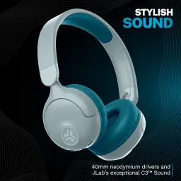 Auriculares de diadema JLab JBuddies Pop Cancelación de Ruido Bluetooth 5.2 Verde Azulado - almohadillas teal