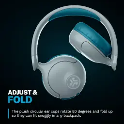 Auriculares de diadema JLab JBuddies Pop Cancelación de Ruido Bluetooth 5.2 Verde Azulado - almohadillas