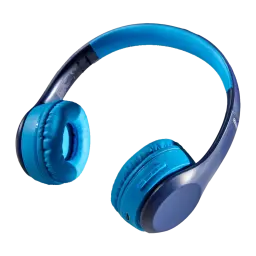 Casque JVC HA-KG10BT-A Gumy Kids Arceau Bluetooth 5.4 8h Bleu - coussinets rembourrés et boutons latéraux en bleu