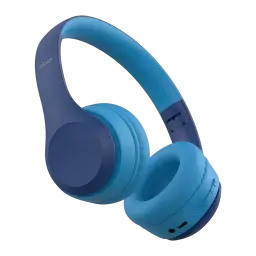 Casque JVC HA-KG10BT-A Gumy Kids Arceau Bluetooth 5.4 8h Bleu - arceau et coussinets bleus bicolores, boutons