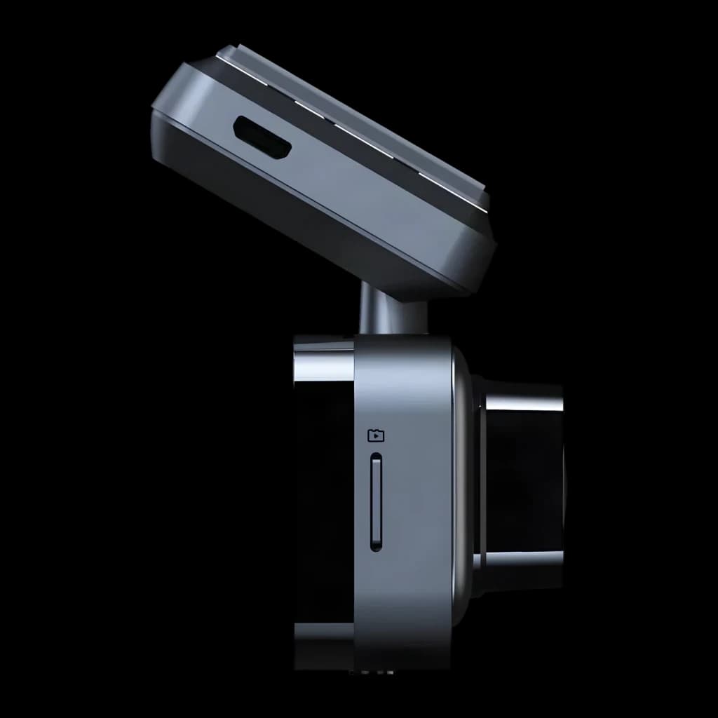 Dashcam Botslab G980H Pro Preto 2CH 4K + 2K GPS - suporte articulado, slot microSD e lente frontal visíveis