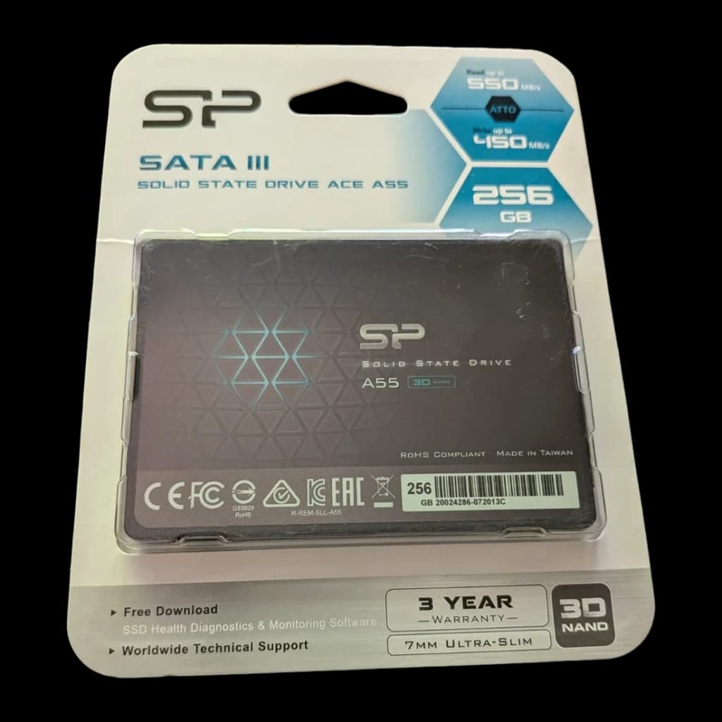 SSD Silicon Power Ace A5X 256 Go 2,5 pouces SATA III Noir - blister avec vitesses 550/450 Mo/s et garantie 3