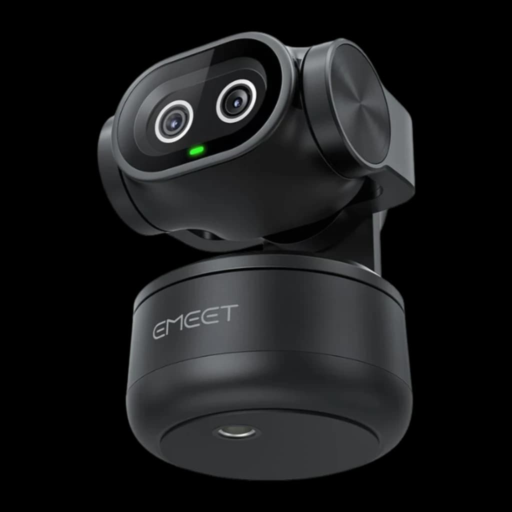 Webcam EMEET Pixy 4K 30fps Negro - doble lente, LED verde y base giratoria con logo EMEET