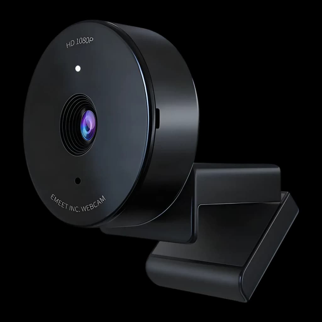 Webcam eMeet C950 4K Micrófono con IA Negro - lente multicolor, indicador LED y clip ajustable