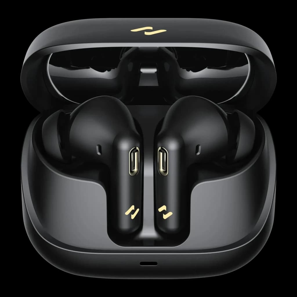 Auriculares tws Havit TW906 Pro Cancelación de Ruido Bluetooth 5.3 5h Negro - estuche abierto con auriculares