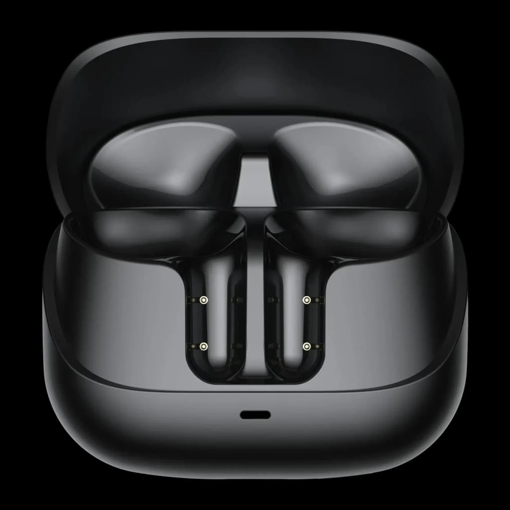 Auriculares tws Havit TW906 Pro Cancelación de Ruido Bluetooth 5.3 5h Negro - estuche abierto sin auriculares