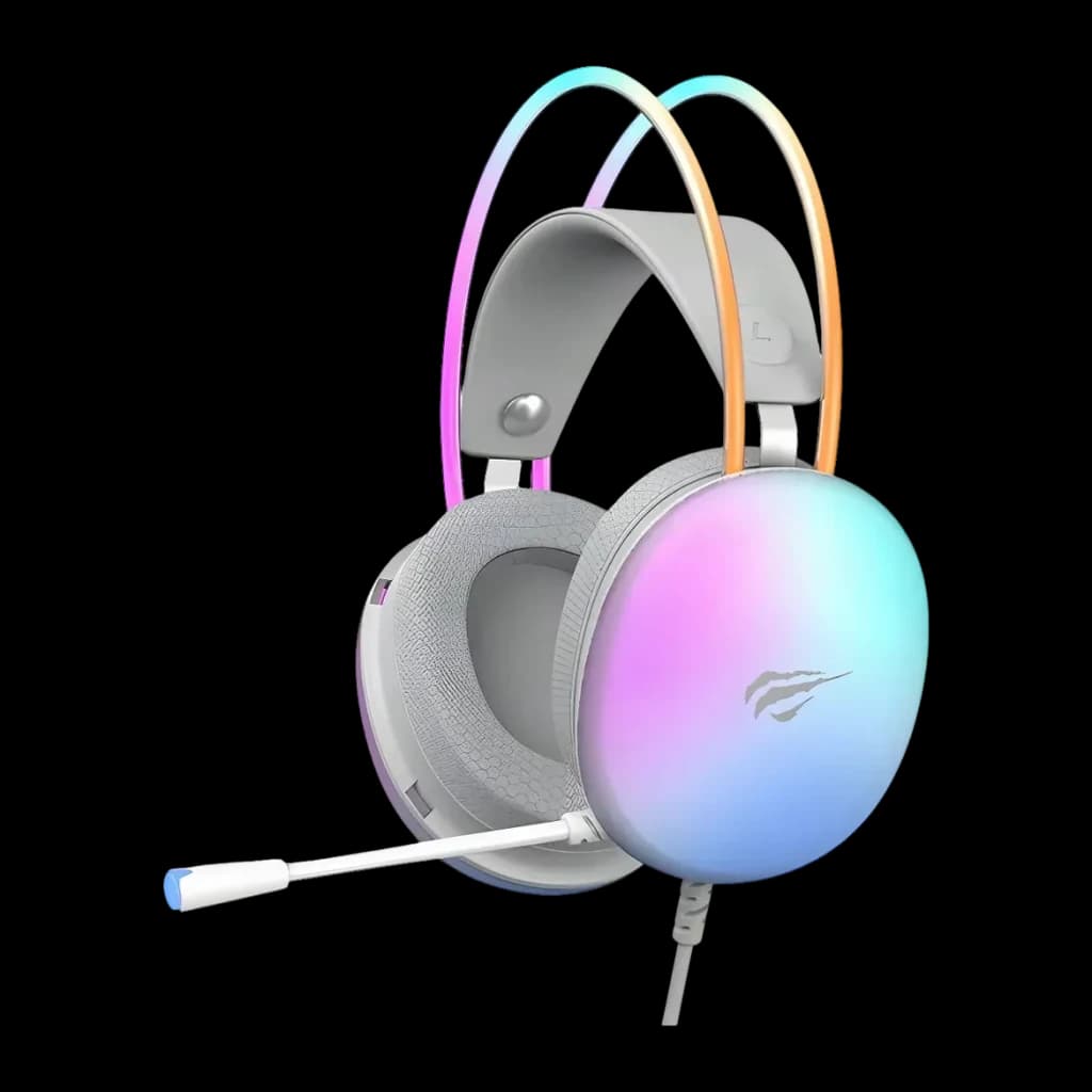 Auriculares Gaming Havit Micrófono Boom Blanco H2037D