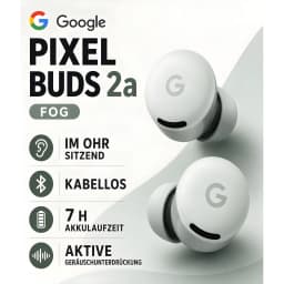 Auriculares Google Pixel Buds 2a Cancelación de Ruido In-Ear TWS Bluetooth 5.4 Gris - dos auriculares color