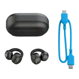 Auriculares JLab Flex ENC TWS In-Ear Bluetooth 5.4 Negro - estuche negro, dos auriculares y cable USB-C
