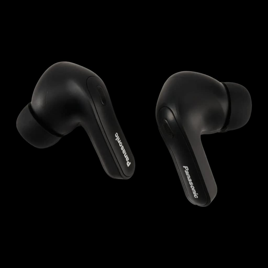 Auriculares true wireless Panasonic Cancelamento de Ruído Híbrido TWS Bluetooth 5.3 Preto RZ-B310W - ambos auriculares