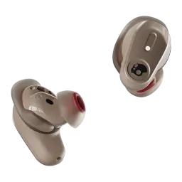 Écouteurs sans fil TWS Skullcandy Method 360 ANC Réduction de Bruit Beige - deux écouteurs flottants, logo