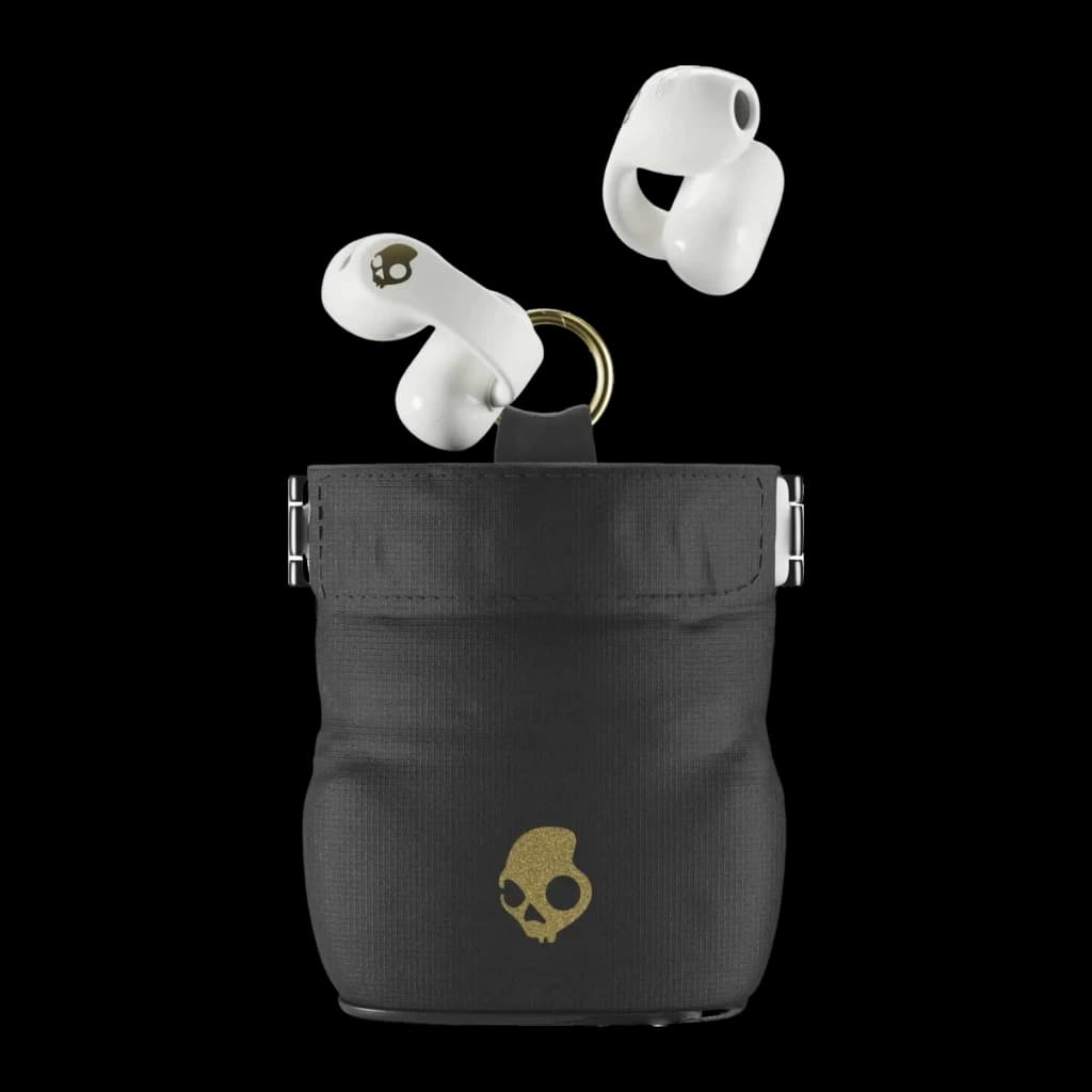 Écouteurs open-ear Skullcandy Push 720 Open Bluetooth 5.3 24h avec étui IP67 Bone/Or - écouteurs flottant
