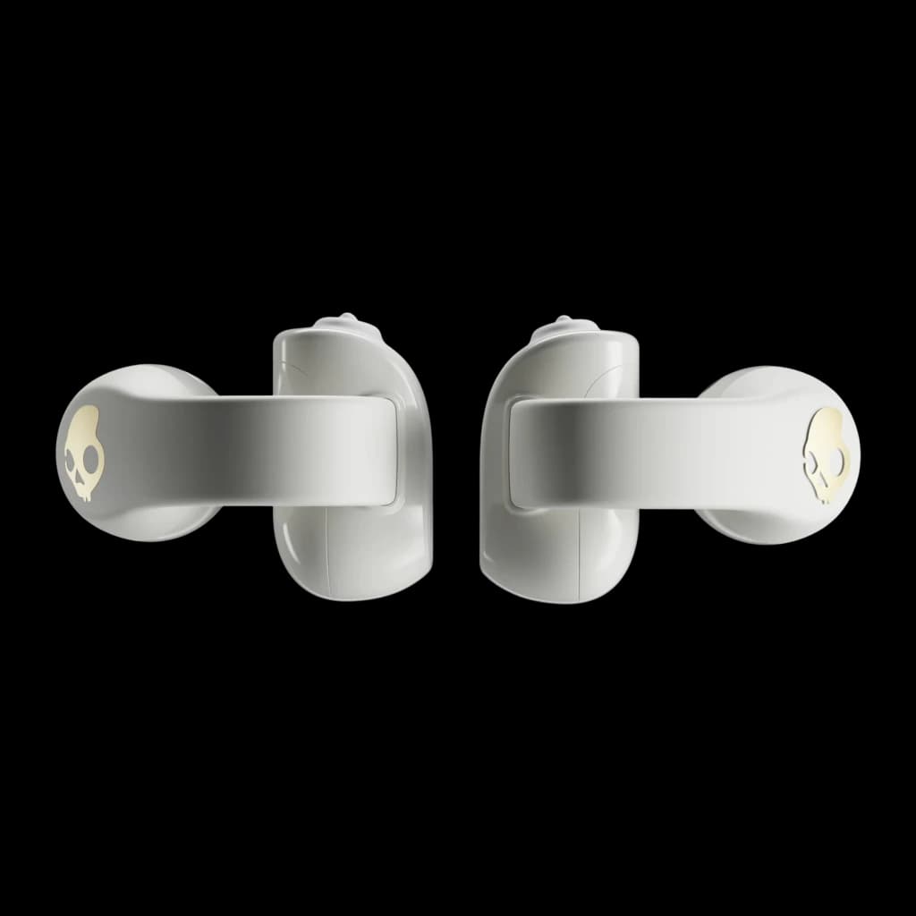 Écouteurs open-ear Skullcandy Push 720 Open Bluetooth 5.3 24h avec étui IP67 Bone/Or - paire d'écouteurs avec logo