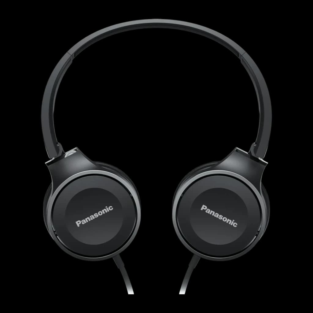 Auscultadores Panasonic Banda Cabo Jack 3,5mm Preto RP-HF100ME - arco e almofadas com logótipo Panasonic