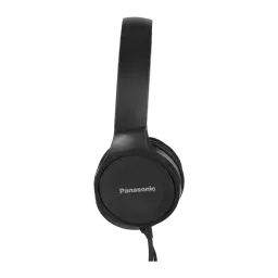 Auscultadores Panasonic Banda Cabo Jack 3,5mm Preto RP-HF100ME - logo Panasonic no auricular e cabo visível