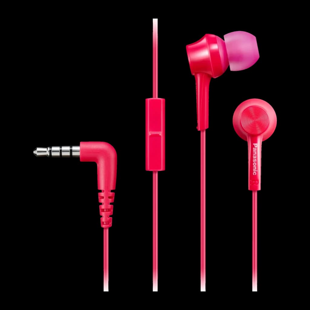 Auriculares Panasonic In-Ear Jack 3,5mm Rosa RP-TCM115